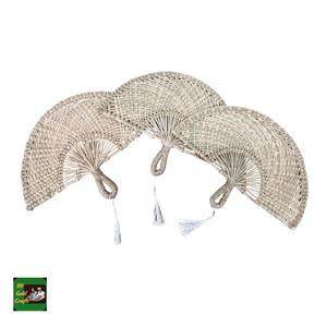 Éventail en jonc de mer naturel et jacinthe d'eau, idéal pour un style campagnard élégant, provenant du Vietnam, livraison rapide - Product Image 5