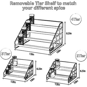 3 Tier Spice <b>Rack</b> <b>Kitchen</b> Organizer Perfect for Improves <b>Kitchen</b> Decoration And Gives A Neat Modern Look Wholesale From India - Product Image 2