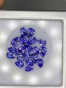 Pierres précieuses Tanzanite bleues en forme de poire, facettées, 6x4mm 7x5mm 6x8mm, pierres naturelles pour la création de bijoux - Product Image 5