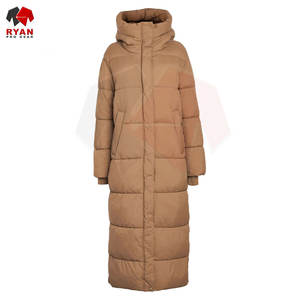 Veste longue matelassée décontractée pour femme, résistante à l'eau, rembourrage en polyester, veste chaude à capuche - Product Image 1