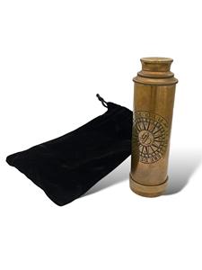 Télescope à trois tubes avec pochette en velours, design classique en laiton, décoration artistique, léger pour le bureau, la maison et l'affichage décoratif - Product Image 2