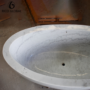 Bañeras de Mármol Blanco de Guangxi, Elegantes Bañeras de Piedra Blanca para una Experiencia de Baño Confortable y Lujosa - Product Image 1