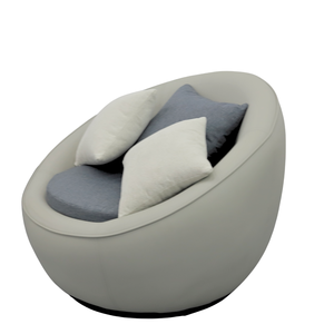 Swivel Extendable Chaise Lounge <b>Sofa</b> Chair PU Leather Upholstery Solid <b>Wood</b> <b>Frame</b> Eco-Friendly Modern Design for Living - Product Image 4