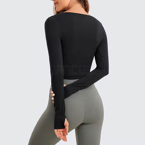 Hauts de sport pour femmes à manches longues, respirants, doux et flexibles, pour la course à pied, le yoga, la remise en forme - Product Image 2