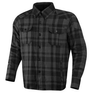Camisa de Franela a Cuadros de Manga Larga para Hombre, Corte Regular, Cuello Alto Informal, Diseño con Patrón Tejido - Product Image 3