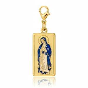 Regalos de joyería de recuerdo de la iglesia católica, colgante personalizado religioso de la Virgen María en plata de ley 925. - Product Image 4