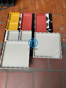 Plateau décoratif en MDF laqué fait main de luxe, plateau de service personnalisé en bois jaune pour la maison, l'hôtel, les cadeaux, exportateur en gros - Product Image 4