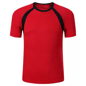 เสื้อกีฬาโพลีเอสเตอร์แห้งเร็วแขนสั้นสีส้มสำหรับผู้ชาย ดีไซน์บล็อกสี เสื้อว่ายน้ำสำหรับผู้ใหญ่ - Product Image 3