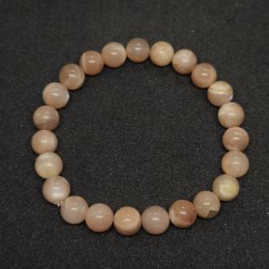 Peach Moonstone Beads <b>Bracelet</b> Beautiful Super Quality Natural Crystal Wholesale Gemstones - Product Image 1