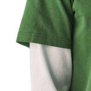 Professional Custom T-<b>Shirt</b> Cotton Screen Print <b>Thermal</b> Double Long Sleeve <b>Shirts</b> Cropped T-<b>Shirts</b> <b>Men</b> - Product Image 4