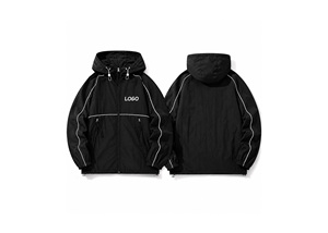 Chaqueta impermeable ligera informal con revestimiento personalizado al por mayor para hombre - Product Image 4