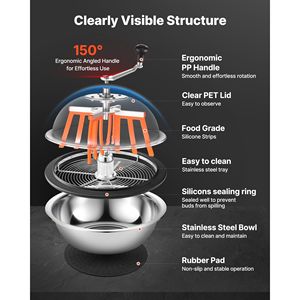Trimmer Manuale per Foglie e Germogli da 13 Pollici, per Coltivazione Idroponica, con Lame Affilate in Acciaio Inox, Taglio Visibile - Product Image 3