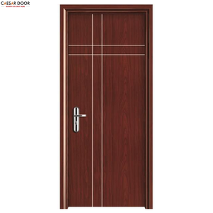 Puerta Interior Moderna de Madera Natural Impermeable e Insonorizada, con Aislamiento Térmico, Chapa de Madera de PVC para Dormitorio y Hotel - Product Image 1