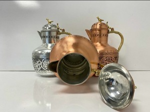 Juego de Jarra Turca de Cobre Hecha a Mano con Patrones Grabados y Revestimiento de Estaño Seguro para Alimentos, Ideal para Cenas Familiares, Uso Festivo y Regalos - Product Image 6