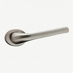 Excellent Stainless Steel Lever Door <b>Handle</b> Minimalist Design Furniture Hardware Passege Privacy Lock <b>Chrome</b> Finished - Product Image 6