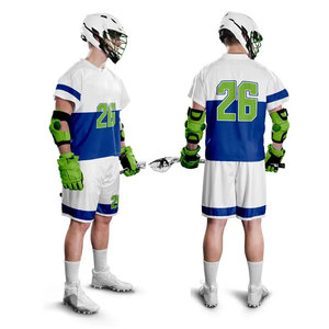 Uniforme de lacrosse respirant à manches courtes de haute qualité, logo personnalisé OEM imprimé, léger, anti-humidité, pour équipe sportive, vente en gros - Product Image 5