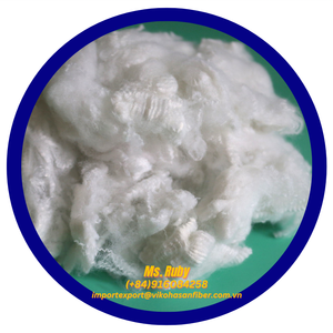 Fibra cortada de poliéster 0.9D SD Blanco Sólido Seco Grado Vikohasan GRS Certificado OEKO-TEX Antiestático Spinning Tela no tejida - Product Image 5