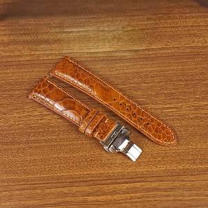 Wholesale Handmade Genuine Ostrich Leather <b>Watch</b> <b>Bands</b> for Men Vietnam Factory Sizes 18mm 20mm 22mm 24mm Stainless Steel <b>Watch</b> - Product Image 4