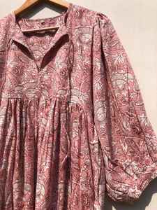 Robe midi en coton à imprimé floral pour femme, écologique, personnalisable, pour la nuit ou la plage, style décontracté d'été, vente en gros - Product Image 2