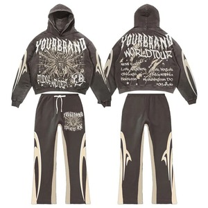 Survêtement homme slim fit personnalisé avec logo, en molleton technique, avec poches latérales, à capuche, respirant, pour l'hiver - Product Image 4