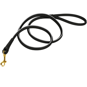 Hot Sale Luxury Custom Made Low MOQ Heavy Duty Leather Dog Leash Customized Color And Logo Leather Dog Leash - Product Image 2