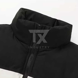 Made Pakistan New Style Men's Hooded Sleeveless Puffer Vest Casual <b>Winter</b> <b>Waterproof</b> Reversible Cotton Filled Canvas Stand - Product Image 3