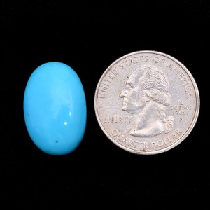 Cabochon ovale lisse en turquoise naturelle d'Arizona de qualité AAA+, 14x21mm, pierre semi-précieuse en vrac pour la fabrication de bijoux - Product Image 1