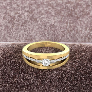 Star Dust meilleure vente bague de fiançailles en or massif 14K diamant cultivé en laboratoire cadeau d'anniversaire de mariage décontracté pour elle - Product Image 1