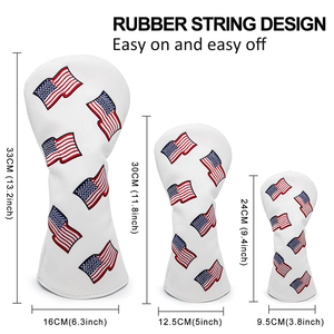 Funda de golf personalizada OEM de cuero PU ligero con diseño elástico para driver, con forro interior suave y antideslizante - Product Image 5