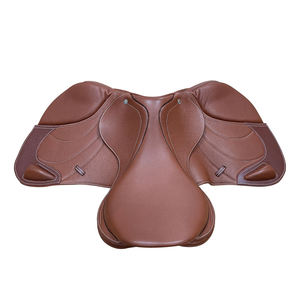 Selle d'endurance anglaise en cuir marron avec arceau en bois, équipement d'équitation pour sports équestres - Product Image 3