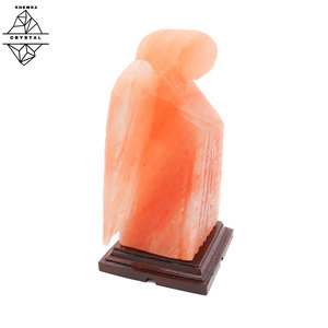 Lámpara de Sal del Himalaya de Color Natural, Decoración Artesanal para el Hogar con Diseño de Flor Feng Shui, Tamaño y Logotipo Personalizables - Product Image 3