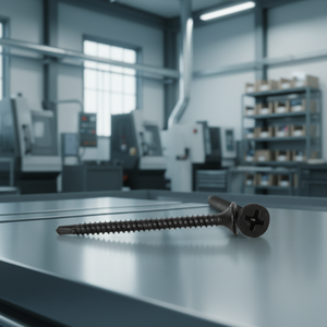 PDC Drywall Screw Class 8.8 Carbon Steel Fine/Coarse Thread Drill Point Self-Drilling Pan/Bugle Head <b>Phosphate</b> Coated Black/Grey - Product Image 1