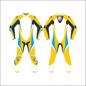 Combinaison de course moto pour homme à manches longues, jaune, bleu, noir, impression par sublimation, séchage rapide, spandex, nylon, toutes saisons - Product Image 1