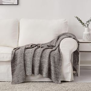 Coperta in Maglia 100% Cotone Lavabile in Lavatrice, Morbida e Accogliente, 3.0 libbre, 51 x 63 Pollici per Divani - Product Image 5