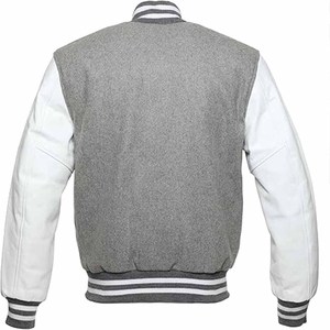 Veste universitaire vintage d'hiver personnalisée OEM pour hommes, style Letterman en laine, coupe courte - Product Image 2