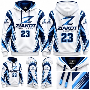 Vente en gros directe Ziakot, service OEM, sweat à capuche en polaire polyester pour homme, coupe ample, séchage rapide, mode hiver, personnalisable - Product Image 1