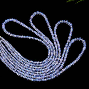 Cuentas sueltas de piedras preciosas naturales con forma de rondelle suave de escorolita natural, cuentas de piedras preciosas de hebra de 16 pulgadas, uso de joyería de piedra - Product Image 2