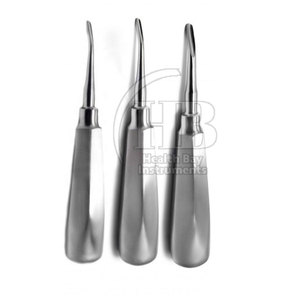 Kit d'élévateurs dentaires manuels en acier inoxydable, avec poignée confortable, instruments réutilisables pour professionnels dentaires - Product Image 4