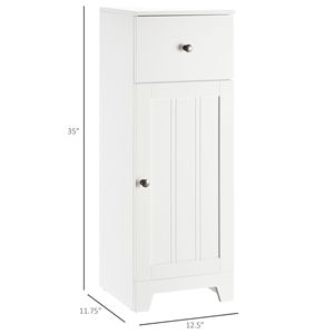 Mobiletto Moderno Bianco a 1 Cassetto per Soggiorno con Ripiano Regolabile per Organizzazione Domestica - Product Image 3