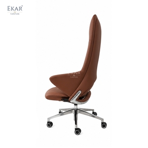 Chaise de bureau de direction moderne en cuir à dossier haut, chaise de bureau pivotante de luxe, chaise de bureau ergonomique pour ordinateur - Product Image 1