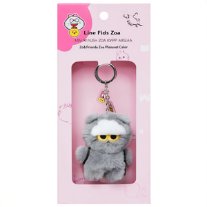 Line Friends Zoa Mini Flush Key <b>Ring</b> G-Dragon Zoa K-<b>POP</b> Keychain Zo&Friends Zoa Plush Pendant Grey Color - Product Image 3