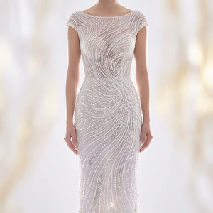 Vestido de Noche Formal de Sirena con Cuentas de Primera Calidad, Vestido de Graduación con Bordado de Lentejuelas, Vestido de Alta Calidad para Recepción de Bodas y Fiestas - Product Image 1