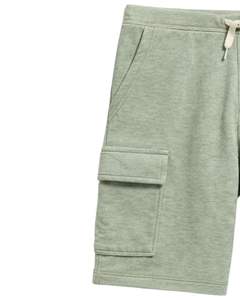 Shorts cargo pour homme vert sauge, taille élastique, cordon de serrage, style streetwear décontracté, avec poches latérales, shorts d'été, fabricant - Product Image 3