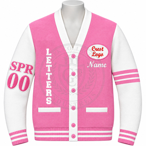 Greek sorority fraternity green and <b>white</b> <b>cardigan</b> v neck <b>knitted</b> women's sweaters chenille embroidery logo front button varsity - Product Image 3