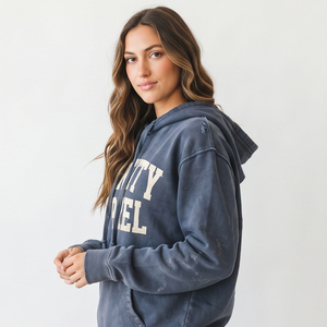 Vintage Oversized Distressed Zip Hoodies <b>Men</b> Women Distressed Acid Wash Hoodie Vintage Fleece Pullover Oversized <b>Hood</b> <b>Top</b> Unisex - Product Image 4
