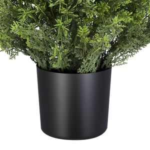 Set di 2 Alberi Artificiali di Cedro/Olivo Topiario da 60 Pollici, Finto Pino, Facile Montaggio, Piante Finte in Seta per Decorazioni Frontali Realistiche - Product Image 4
