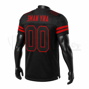 เสื้อฟุตบอลอเมริกันขายดีที่สุดสำหรับทุกเพศทุกวัย ชุดยูนิฟอร์มสั่งทำพิเศษสำหรับผู้ใหญ่ ผลิตจากโพลีเอสเตอร์ 100% แห้งเร็ว พร้อมหมายเลขทีม - Product Image 5