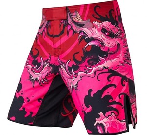 Men's <b>Red</b> Pink Solid Front Logo Breathable Quick Dry Elastic Waist Casual Board Shorts <b>Swimwear</b> - Product Image 3
