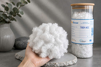 Rembourrage de coussin de canapé et oreiller en polyester recyclé 100 % éco-responsable, haute résilience, fibres creuses conjuguées siliconées, filé 7D