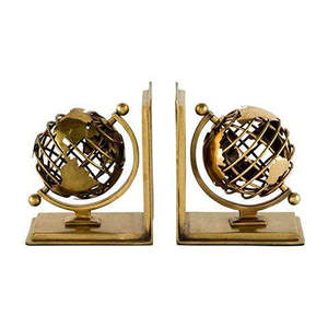 Modern White Marble Bookends with Gold Inlay Design <b>Table</b> Top Organizer for Office Schools Libraries Book Holder - Product Image 6